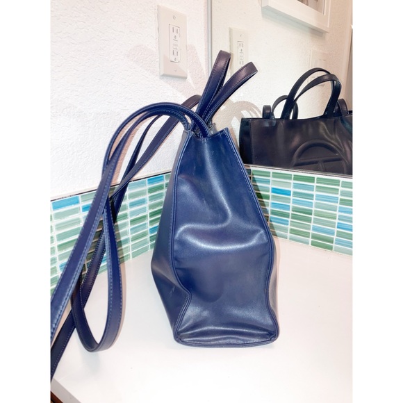TELFAR MEDIUM Shopping Bag - NAVY 15” x 19” Shopper Tote - Picture 6 of 15